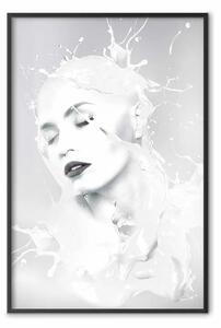 Poster: Regina lattiginosa - astratto di donna in bianco e nero