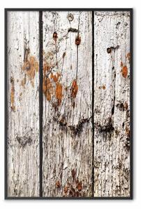 Poster: Storia senza tempo - texture di assi di legno con polvere marrone