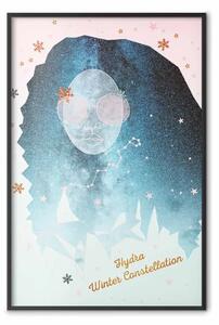 Poster: Idra invernale - scritte in inglese su sfondo astratto