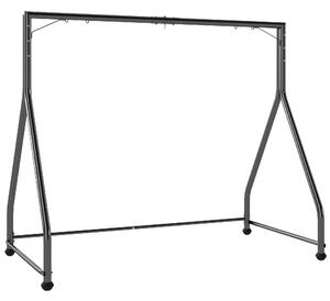 Outsunny Supporto per dondolo Telaio pesante versatile per due/tre posti o cesto sospeso Nero | Aosom Italy