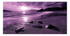 Quadro su tela Oceano incantato viola stretto