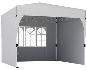 Outsunny Gazebo da giardino 3 x 3 m pop up, gazebo pieghevole regolabile in altezza, protezione UV50+, 3 pareti laterali, crema | Aosom Italy