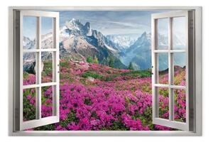 Quadro moderno Rododendro alpino verticale