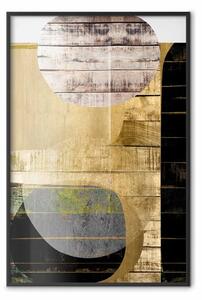 Poster: Costruzione astratta - astrazione realizzata con assi di legno