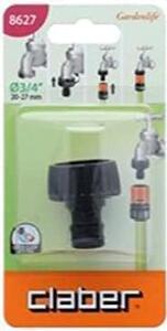 Claber Presa Rubinetto 3/4" per Raccordo Tubo da Giardino Irrigazione con Guarnizione - 8627