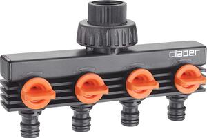 Claber Presa Rubinetto 3/4" 4 Vie per Raccordo Tubo da Giardino Irrigazione - 8581