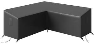 Outsunny Copertura protettiva per mobili da giardino invernale impermeabile a V Anti-UV 420D Oxford 216x216x78 cm Nero | Aosom Italy