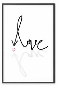 Poster: Questo è amore - scritta in inglese con ombra su sfondo bianco