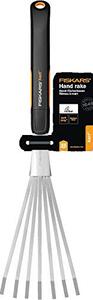 Fiskars Rastrello con Manico 7 Denti in Acciaio Inox Impugnatura Soft-grip Lunghezza 44.3 cm - 1027044 XACT