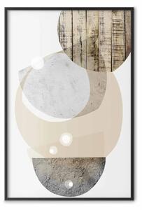 Poster: Matrimonio beige - figure geometriche astratte con varie texture