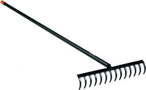Fiskars Rastrello con Testa in Acciaio 14 Denti Lunghezza 154 cm - 1016036 Solid