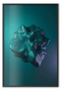Poster: Gamma - figura astratta simile a plasma nei toni del blu