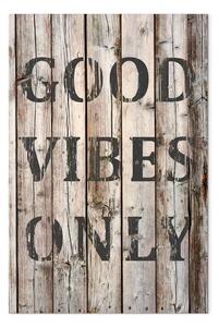 Quadro Retro: Good Vibes Only verticale