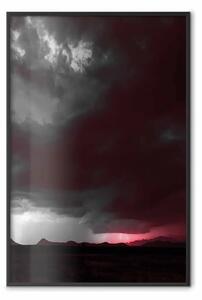 Poster: Inquietudine - paesaggio nuvole scure su sfondo di tempesta