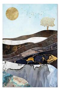 Quadro moderno Strati della Terra verticale