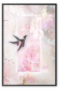 Poster: Arriva primavera - animale su sfondo floreale