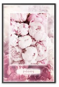 Poster: Delicatezza primaverile - piccoli fiori rosa e scritte in inglese
