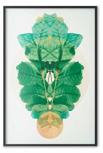 Poster: Menta d'Egitto - composizione astratta di piante in specchio