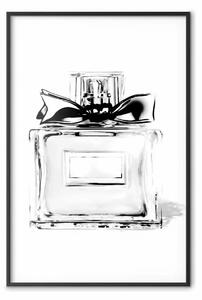 Poster: Flacon profumo - bozzetto in bianco e nero di flacone vetro