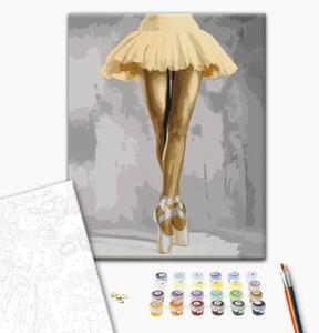 Quadro da dipingere con i numeri Ballerina gialla