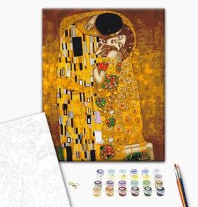 Quadro da dipingere con i numeri Klimt: il bacio