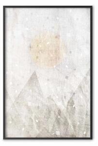 Poster: Neve di maggio - astratta texture beige con figure geometriche
