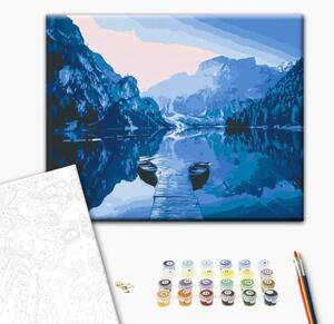Quadro con numeri Barche sul lago