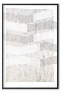 Poster: Luce e ombra - texture astratta con figure geometriche grigie