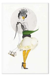 Quadro Donna elegante in collant gialli - ritratto astratto