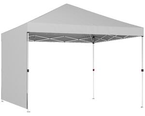 Outsunny Gazebo Pieghevole Pop-up 3x3 m con Parete Laterale UPF50+ Altezza Regolabile Spinta Centrale Borsa di Trasporto Bianco | Aosom Italy
