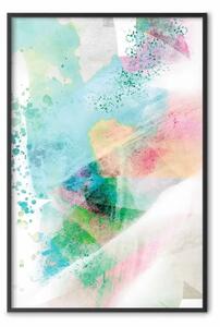 Poster: Mosaico acquerellato - colorata composizione stile acquerello