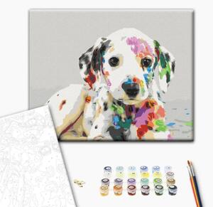 Quadro da dipingere con i numeri Cucciolo colorato