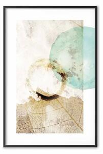 Poster: Inizio crescita - astratta composizione pattern su foglia