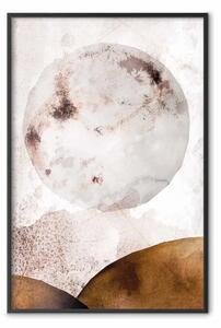 Poster: Macchie solari - astratta texture di cerchio bianco su sfondo chiaro
