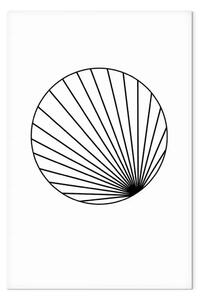 Quadro Contorni neri a forma di conchiglia - astrazioni geometriche