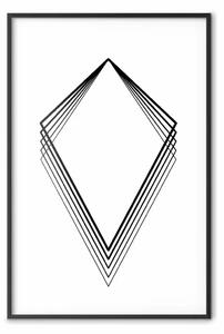 Poster: Forma geometrica - line art di figure su sfondo bianco contrastante