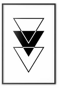 Poster: Penetrazione - figure geometriche triangolari su bianco