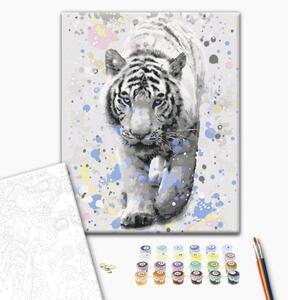 Quadro con numeri Tigre bianca