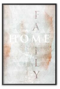 Poster: Casa menta - scritte in lingua inglese su texture leggermente marrone