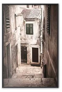 Poster: Vicolo retrò - architettura vicolo in pietra