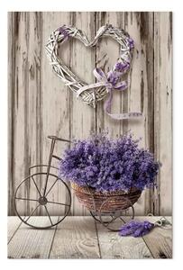 Quadro contemporaneo Bouquet segreto di lavanda verticale