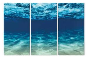 Quadro moderno Luce dell'oceano (3 pezzi) - paesaggio marino subacqueo