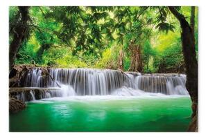 Quadro contemporaneo Cascate di Kanjanaburi largo - paesaggio naturale