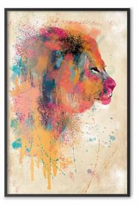 Poster: Leone ad acquerello