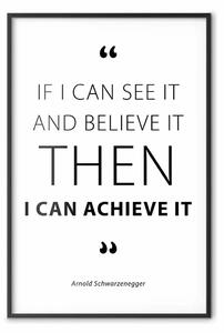 Poster: Citazione - Arnold Schwarzenegger - citazioni in nero su bianco
