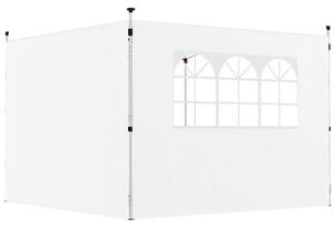 Outsunny Pannelli laterali per gazebo 3 x 3 m pannelli per gazebo con finestra set da 2 tessuto Oxford bianco | Aosom Italy