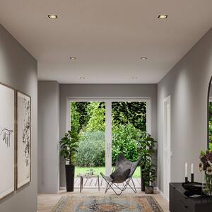 Paulmann LED da incasso Cole Coin nero/oro angolare IP44 dimmerabile 3x Coin,, Nero, Bagno, Alluminio, Moderno