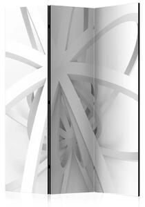 Paravento Forma traforata - astrazione con figura geometrica bianca