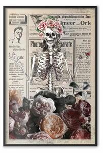 Poster: Morte e Vino - astrazione con figura e scritte