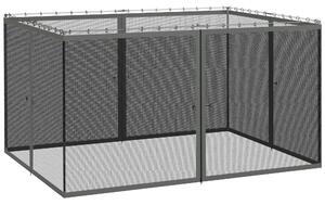 Outsunny Zanzariere per gazebo barnum padiglione da giardino 3 x 4 m - lotto di 4 zanzariere con zip + ganci di fissaggio | Aosom Italy